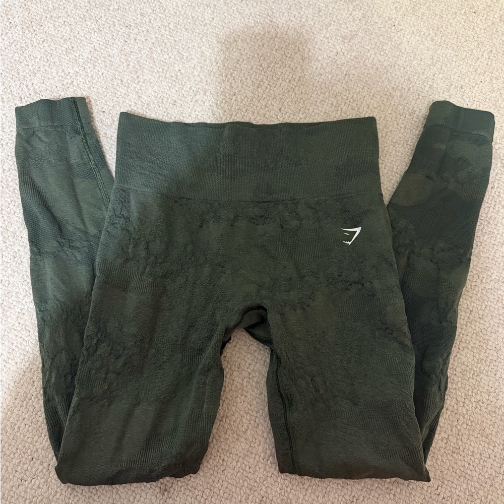 Gymshark Green textured leggings